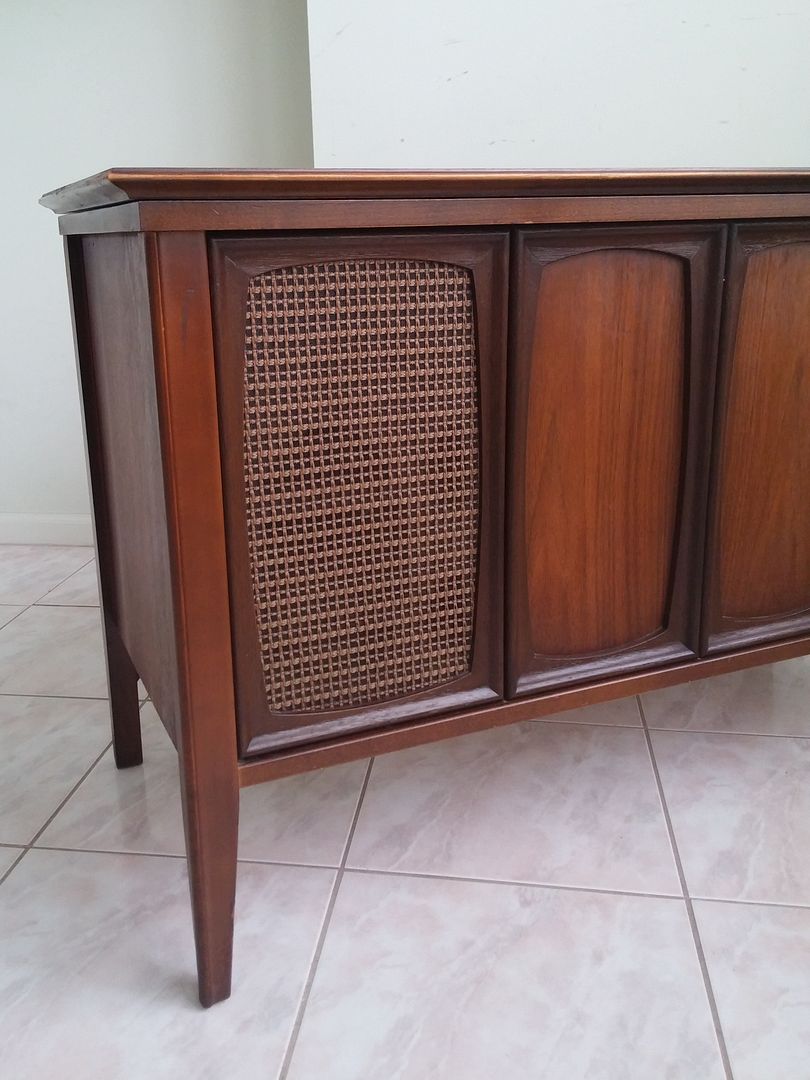 60s ZENITH X910 console stereo record player mid century walnut